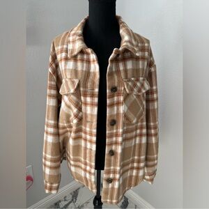 Stylish Plaid Button-Up Jacket